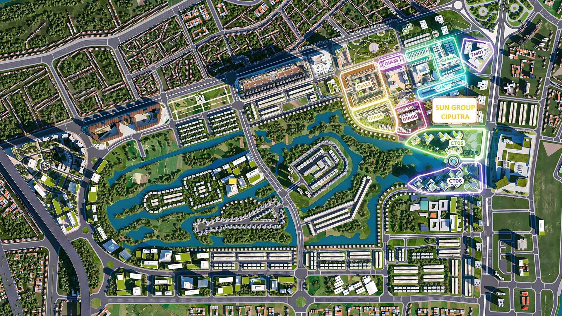 mặt bằng tổng thể dự án sun group ciputra